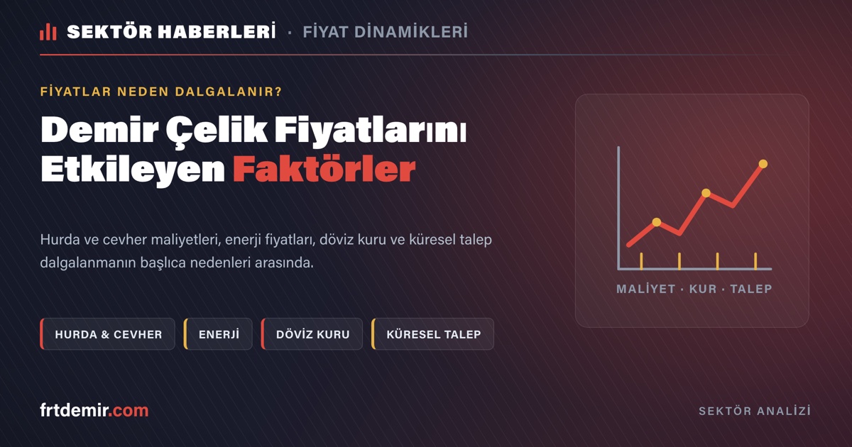 Demir Çelik Fiyatlarını Etkileyen Faktörler