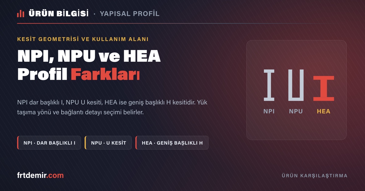 NPI, NPU ve HEA Profiller Arasındaki Farklar