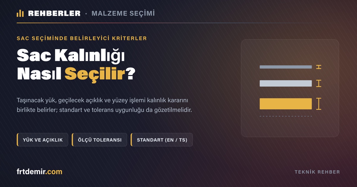 Sac Kalınlığı Nasıl Seçilir?